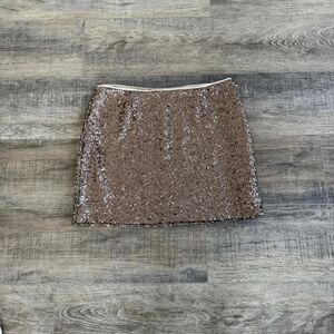 Gap Brown Sequins mini skirt size 2